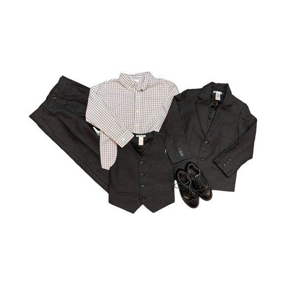 Janie and Jack Holiday Portrait Wing-Tip Shoes 12 - Picture 6 of 7